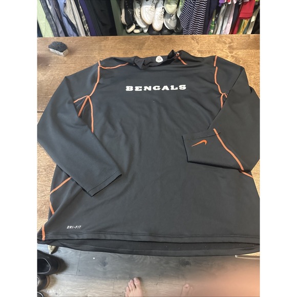 Cincinnati Bengals Sweatshirt Men's 3XL Black NFL On Field Dri-Fit Pullover - Picture 1 of 8